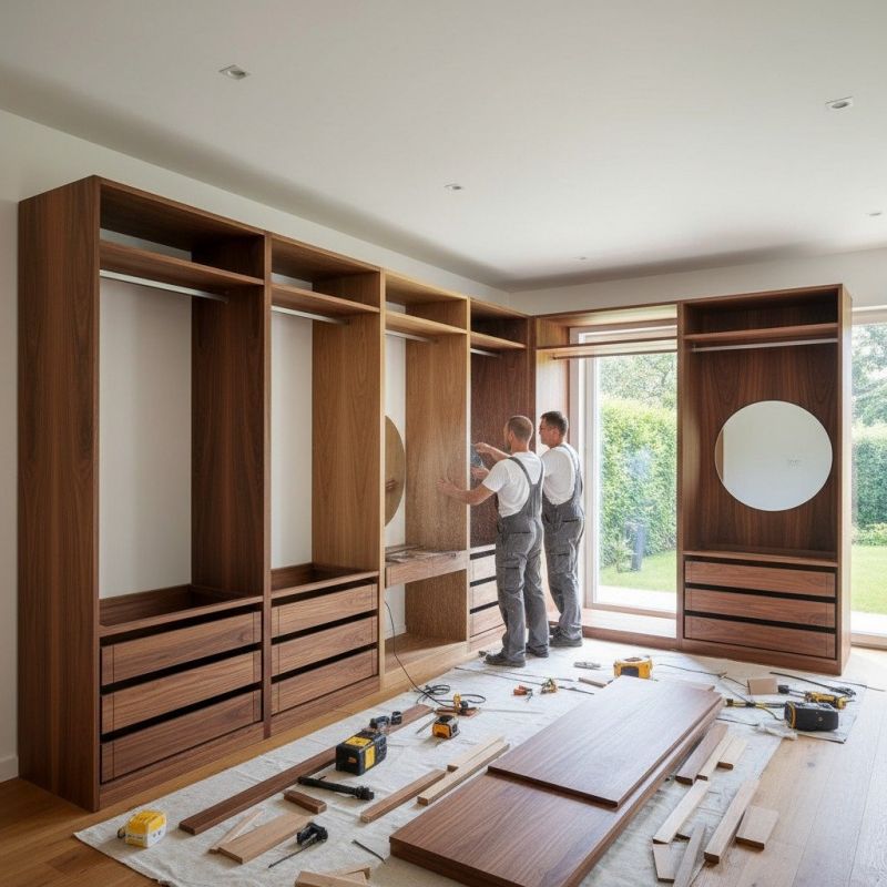 Built In Bookcase Installation in Durham, NC