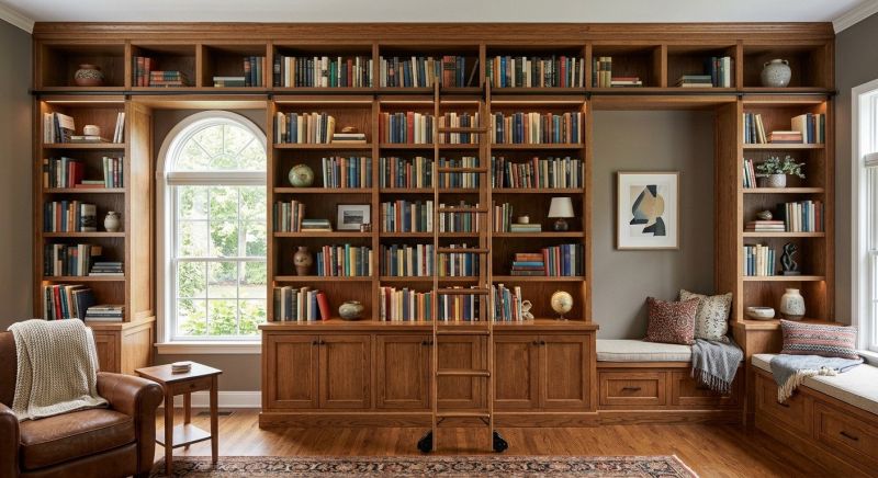 Built In Bookshelves Installation in Durham, NC