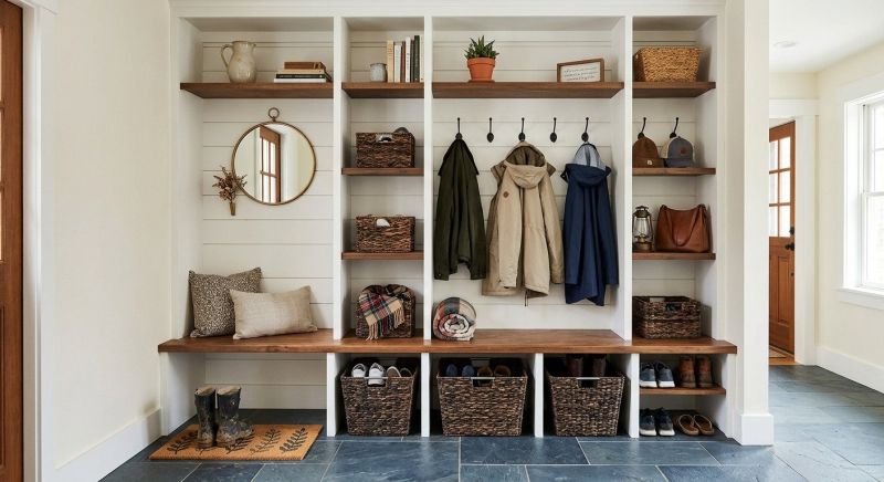 Mudroom Shelving Installation in Annapolis, MD