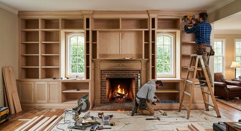 Built In Bookshelves Installation in Winston Salem, NC