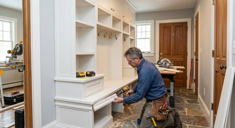 Mudroom Carpentry Installation in Frederick, MD